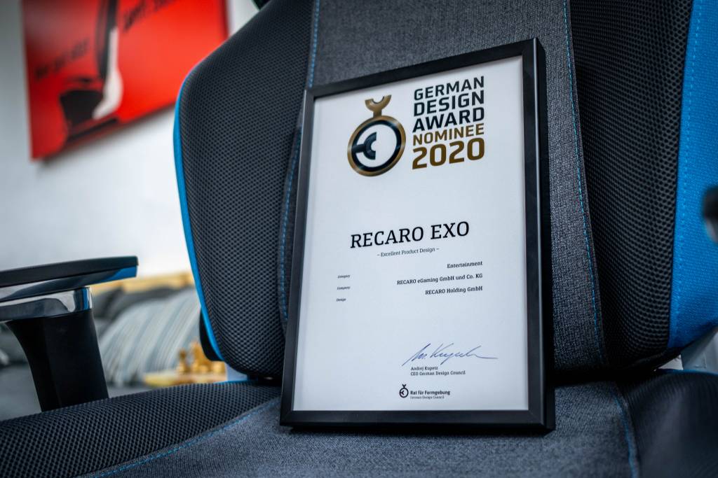 German Design Award Nominee 2020 für den RECARO Exo