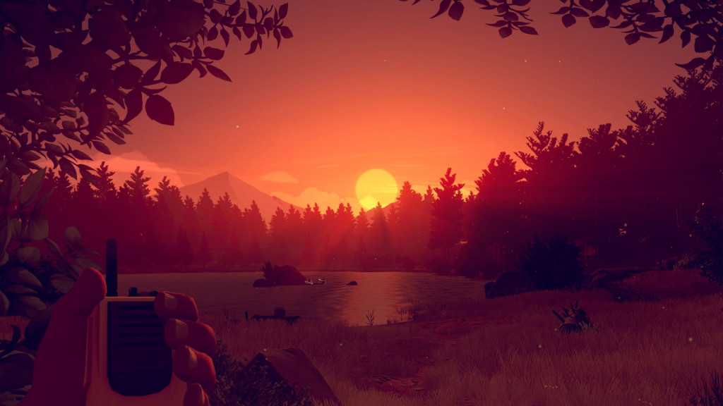 Sunset from the game Firewatch by Campo Santo
