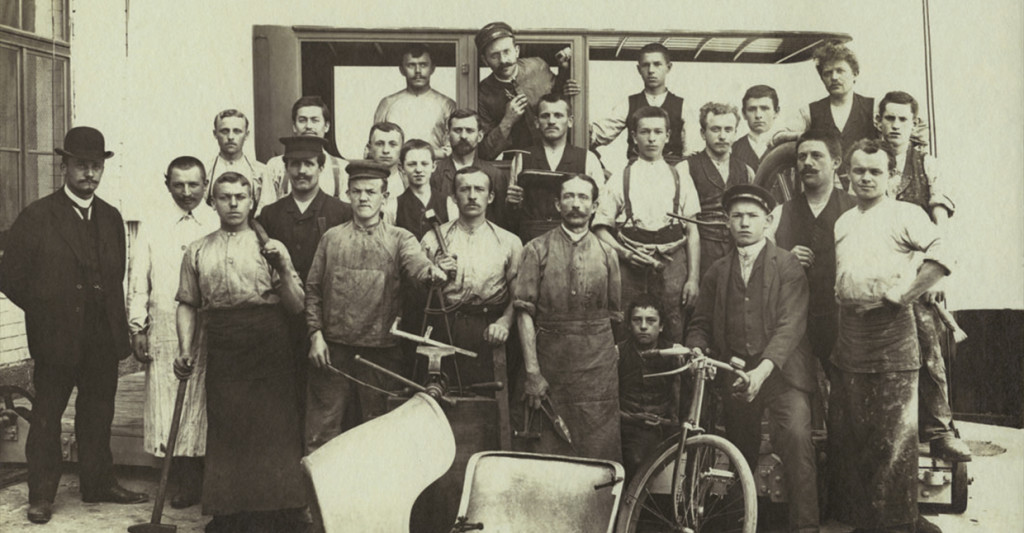 Les employés de l'usine RECARO en 1908