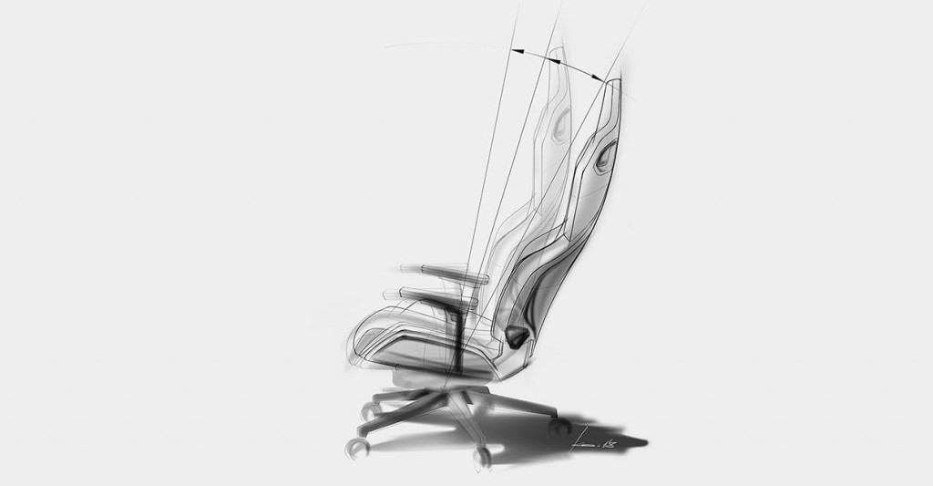 Sketch of the RECARO Exo Gaming chair
